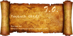 Teutsch Ottó névjegykártya